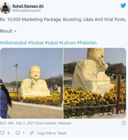 Pakistanis react to New Sculpture of Allama Iqbal in Lahore