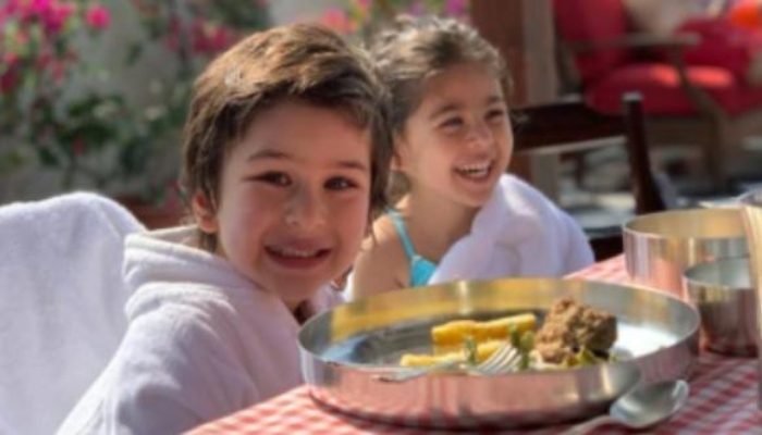 Kareena Kapoor Khan shares adorable picture of Taimur and Inaaya chilling by the poolside
