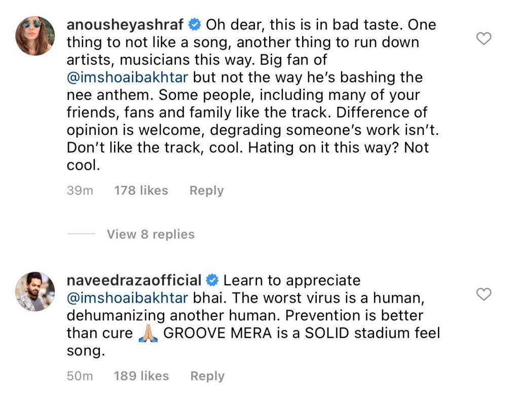 Celebrities calls out Shoaib Akhtar for bashing new PSL anthem ‘Groove Mera’