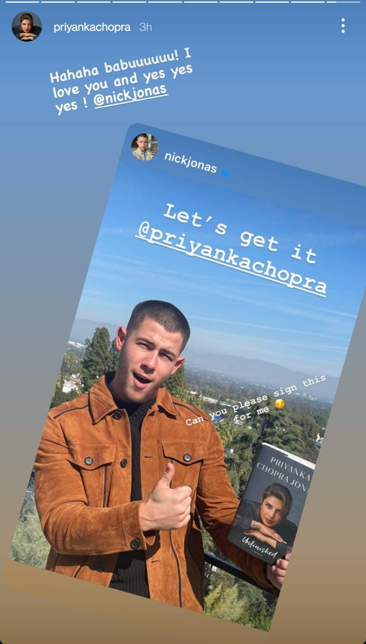 Priyanka Chopra’s adorable reaction on Nick Jonas’ request for a signed copy of ‘Unfinished’