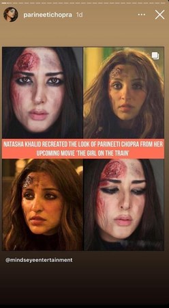 Parineeti Chopra lauds Pakistani makeup stylist Natasha’s recreation of her latest ‘The Girl On The Train’ look