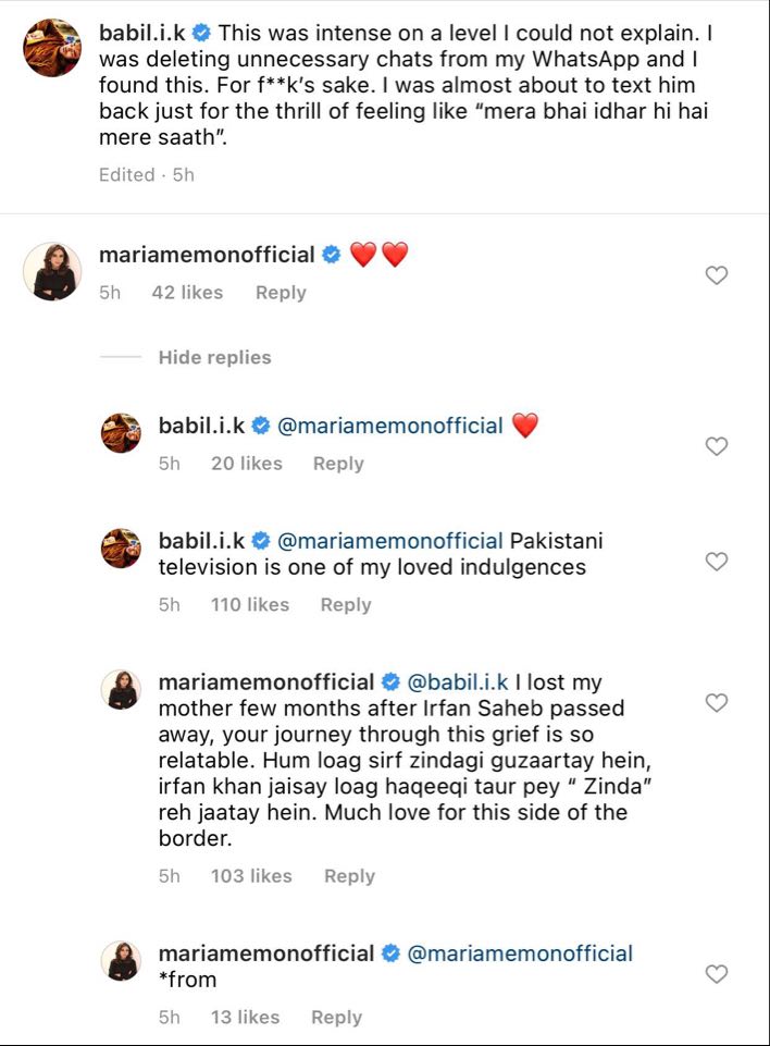 Late Irrfan Khan’s son Babil praises Pakistani television