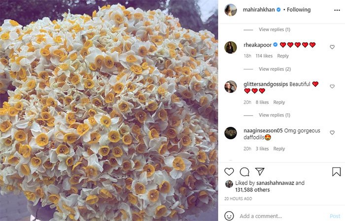 Bollywood filmmaker Rhea Kapoor showers love on Mahira Khan’s IG post