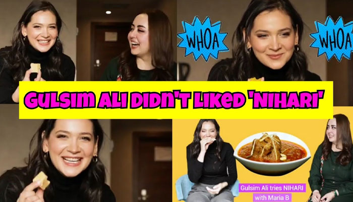 Watch Turkish actress Gulsim Ali try famous Pakistani food