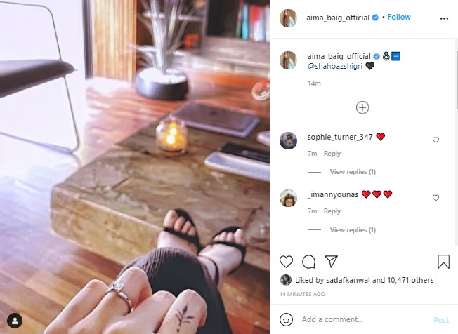 Aima Baig and Shahbaz Shigri are officially engaged!