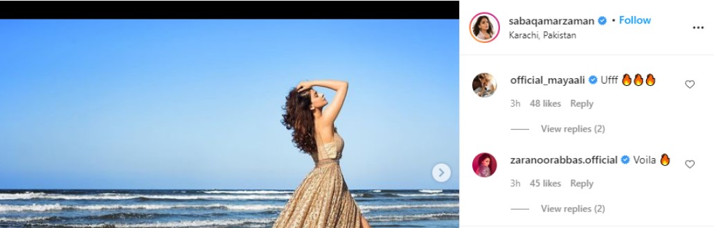 Saba Qamar’s latest glamorous beach snaps receives mixed reaction on the internet