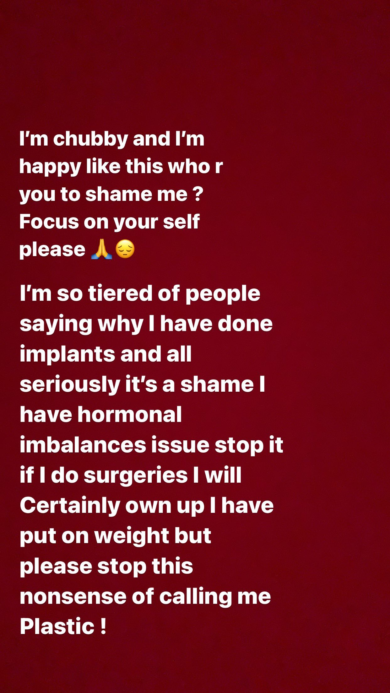‘I’m chubby and I’m happy like this’: Mathira on Body Shaming