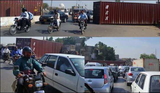 Karachi Rally Increase Public Troubles Container In Karachi