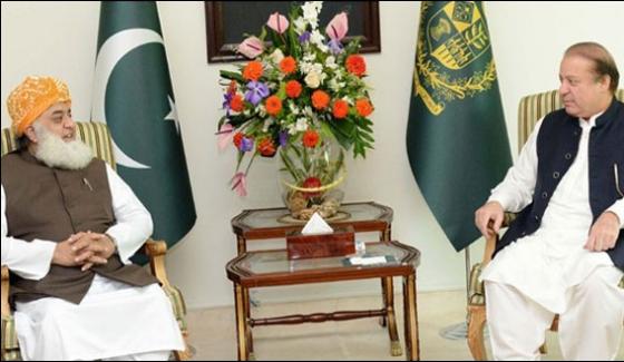 Fazlur Rehman Meets Pm Nawaz