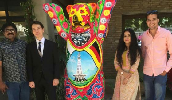 Buddy Bear Installed In German Embassypakistan