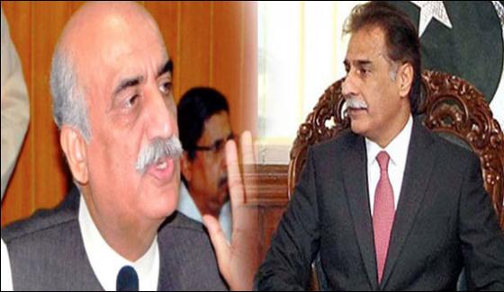 Khurshid Shah Did Not Come To Chamber On Call Of Speaker