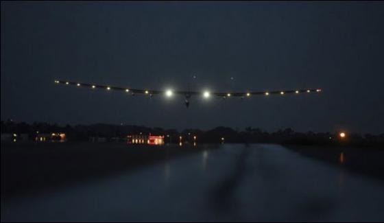 Aircraft Solar Impulse2 Successful Flight From Pennsylvania