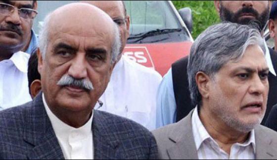 Ishaq Dar Meet With Opposition Leader Khurshid Shah