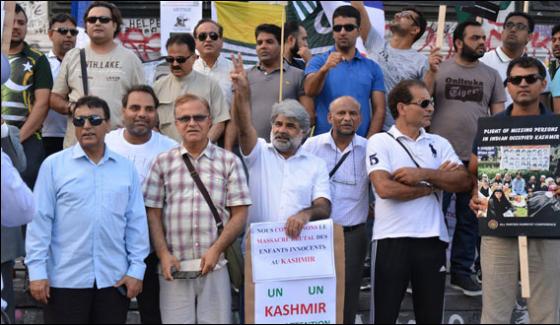 Paris Kashmiri Leaders Protest Against Indian Atrocities