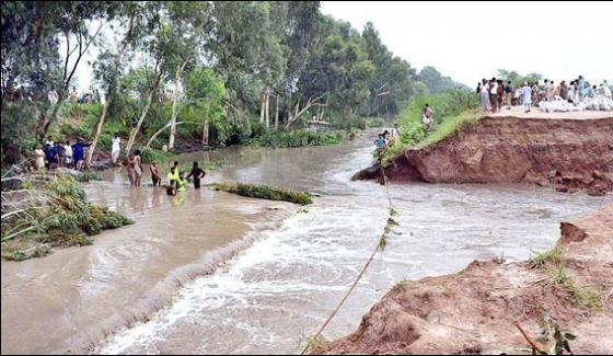 Mianwali River Erosion Swallow Crops Land