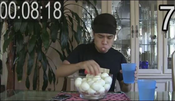 1 Minute 30 Eggs Meal Young Men Unique Challenge