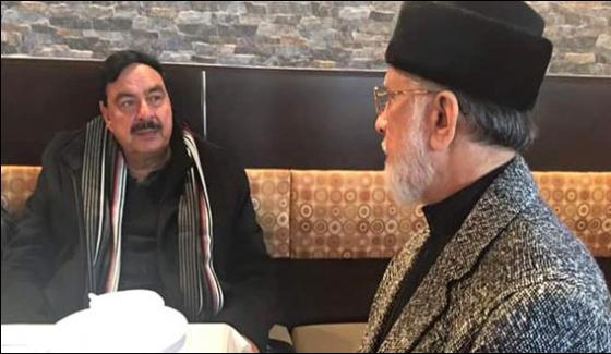 Sheikh Rasheed Meeting With Tahir Ul Qadri