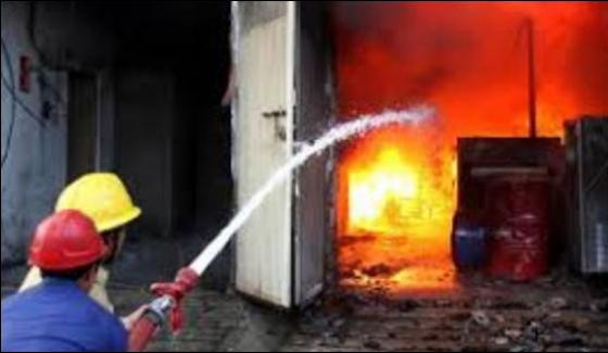 Fire Errupts At Workshop Near Garhi Shahu