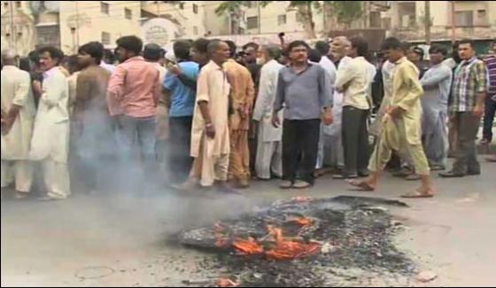 Protest Against Water Shortage In Hyderabad