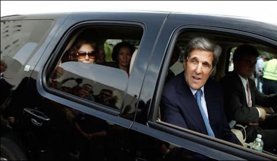 John Kerry Once Against Struck In Traffic Jam In New Delhi