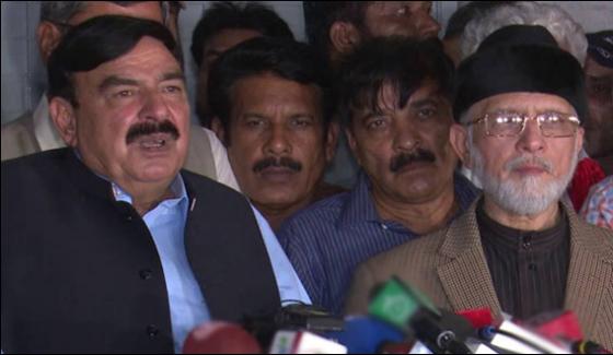 Sheikh Rasheed To Meet Tahir Ul Qadri Offer To Join Raiwind March