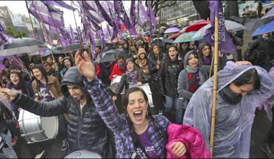 Women And Girls Protest Against Rape In Argentina