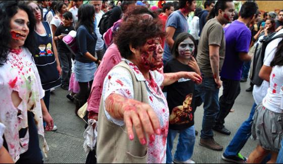 Ninth Annual Zombie Festival Held In Mexico City