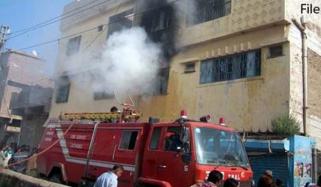 Karachi Cloth Factory Area On Fire