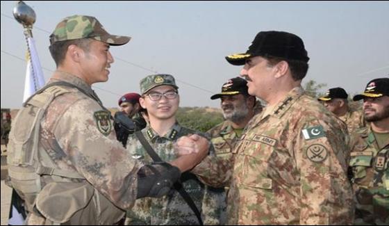 Army Chief Visits Joint Exercises Of Pak China Special Forces