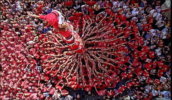 The Annual Festival Of The Creation Of Human Tower