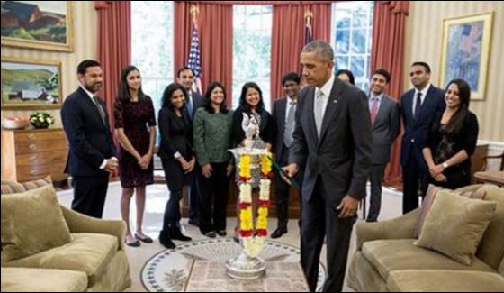 Barack Obama Celebrates Diwali Lights First Ever Diya In White House