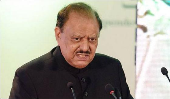 Pakistan And Afghanistan Should Keep Eyes On Those Who Foment Tension President Mamnoon