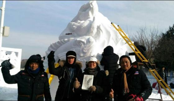 Us Snow Sculpting Competition The China Team
