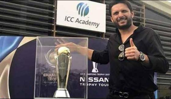 Shahid Khan Afridi Unveils Icc Champions Trophy In Dubai