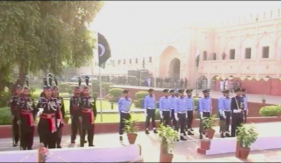 Pakistan Day Guards Changing Ceremony At Allama Iqbal Mausoleum