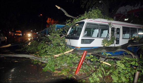 Wind Storm In Lahore Leaves 1 Dead And 10 Injured In Different Incidents