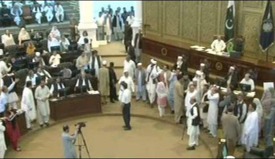 Protest Against Accountability Commission Act In Kpk Assembly