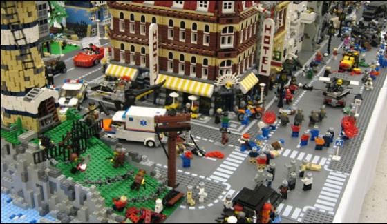 Lego City Made Of Thousands Lego Bricks In Canada