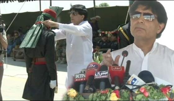 Chaudhry Nisar Was Addressing The Media After Attending A Passing Out Parade Of The Fc In Warsak