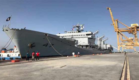 Navy Ships With 1200 Gallons Drinking Water Reached Gwadar