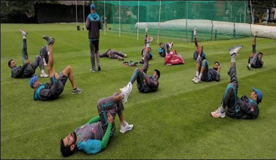 Pakistan Cricket Team Outdoor Practice In Birmingham