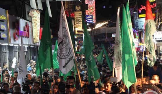 Hamas Organizes March In Gaza In Supporting Of Intern In Israeli Jail