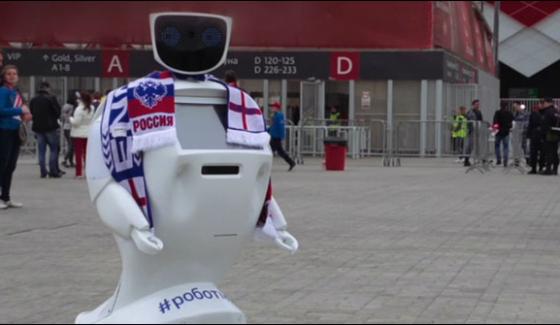 Russian Football Fans From Emergency Rescue Robot