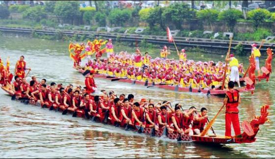 Dragon Boats Race Before Boat Festival In China