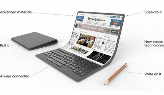 Lenovo Introduced Introduced Rollable Laptop With Flexible Screen