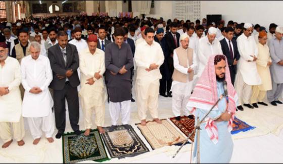Bilawal Bhutto And Murad Ali Shah Offered Eid Prayers In Larkana