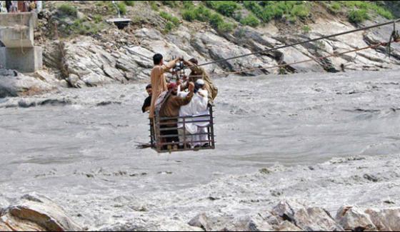 Five People Were Drowned Due To Falling Down The Dolly Lift In River Swat