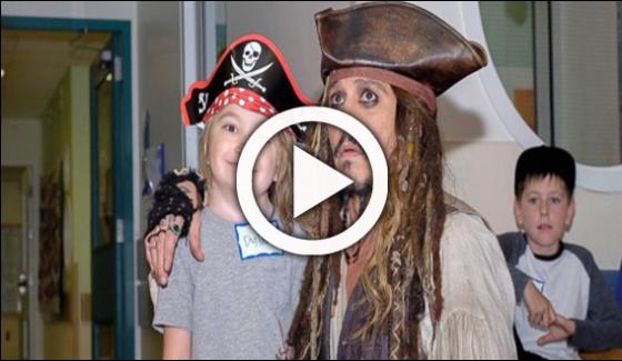 Johnny Depp Visits Children Hospital
