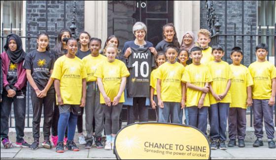 British Prime Minister Watches First Cricket Match On 10th Downing Street