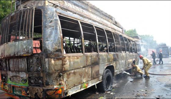 Transport Strike Against Burning Buses In Faisalabad